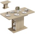 thumbnail image 1 of HOMCOM Extendable Dining Table for 4-6, Rectangular Kitchen Table, Natural, 1 of 10