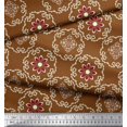 thumbnail image 2 of Soimoi Poly Georgette Fabric Damask Ethnic Print Fabric by the Yard 42 Inch Wide, 2 of 3