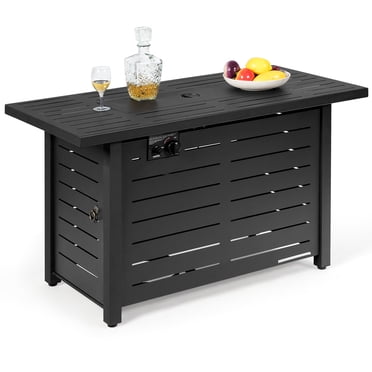 Patiojoy Foyer Extérieur de 60 000 BTU pour Table, Chauffage au Propane pour Patio avec Porte et Housse de Table