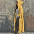 thumbnail image 2 of Kcodviy Women Winter Solid Lightweight Knit Cardigans for Women Knitted Loose Hooded Long Cropped Cardigan Sweaters for Women Cardigan Sweater Pocket Coat, 2 of 8