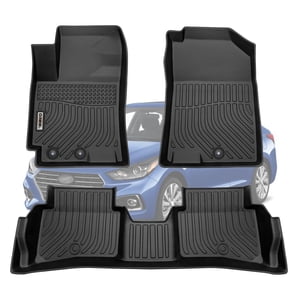 orealtrend Car Mats Replacement for Floor Liners Accent 2018-2023 Heavy Duty All Weather Guard Black Front and Rear Car Carpet-Custom Fit-Tough/Durable/Odorless