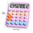 thumbnail image 3 of Mini Desktop Calculator 12-Digit LCD Display | Basic Standard Pocket Size Calculator for Home School Office Kids | Dopamine Round Keys | Battery Powered | Non-Slip Gradient Design, 3 of 6
