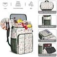 thumbnail image 2 of Tropical Flower and Leaves Insulated Cooler Backpack, Leakproof Waterproof Lunch Backpack for Beach Vacations, Camping, 2 of 6