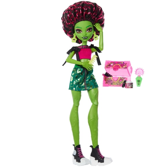 Monster High Self-Scare Secrets Venus McFlytrap Fashion Doll with 13 Realistic Accessories