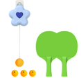 thumbnail image 2 of koolsoo Children's Indoor Hanging Table Tennis Trainer Hand Eye Coordination Paddles and Paddles, 2 of 9