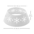 thumbnail image 3 of HOMCOM 26" Christmas Tree Collar with Hollow Snowflake Patterns for Home, 3 of 10