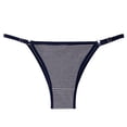 thumbnail image 3 of FAIWAD Women's 3 Pack Cotton Thongs Adjustable String Ribbed G-Strings Low Waist Breathable Panties, 3 of 3