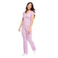 thumbnail image 2 of No Boundaries Women's Pointelle Tee 2-Piece Set, 2 of 6