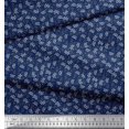 thumbnail image 2 of Soimoi Polyester Crepe Fabric Floral Block Decor Fabric Printed Yard 52 Inch Wide, 2 of 3