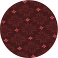 thumbnail image 1 of Ahgly Company Tapis Rond Lavable en Machine Intérieur Transitionnel Rouge Tomate, 5 Pieds Rond, 1 of 7