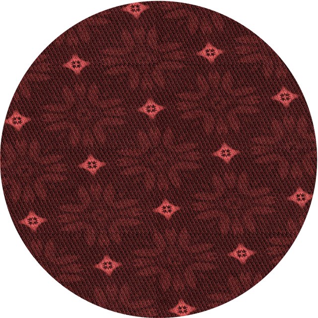Ahgly Company Tapis Rond Lavable en Machine Intérieur Transitionnel Rouge Tomate, 5 Pieds Rond