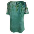 thumbnail image 5 of Fridja T-shirt à Manches Courtes Ample Col en V Imprimé Rétro à Fermeture Éclair pour Femmes Été, 5 of 5