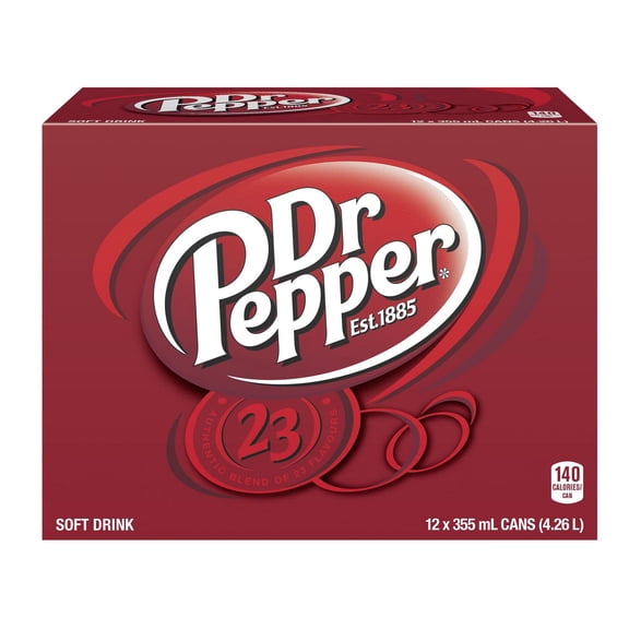 Dr Pepper Boisson Gazeuse Canettes de 355ml, Lot de 12