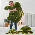 thumbnail image 4 of Big Plush Sea Turtle Stuffed Animal Soft Cuddly Tortoise Toy for Friend, Christmas, 4 of 8