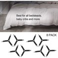 thumbnail image 5 of Drap-housse de Lit Fixe 8 Pcs, Matelas élastique en Tendeur Housse de Drap Réglable, Triangle Supports Grip pour Draps de Lit Réglables Attaches (Noir), 5 of 5