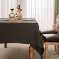 thumbnail image 1 of BALCONY & FALCON Nappe Rectangulaire en Faux Lin Imperméable Utilisée pour les Rassemblements, Restaurants, Cuisines, Banquets (Gris Moderne Mis à Jour, 55x95), 1 of 6