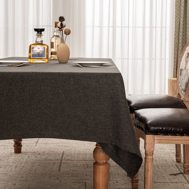 BALCONY & FALCON Nappe Rectangulaire en Faux Lin Imperméable Utilisée pour les Rassemblements, Restaurants, Cuisines, Banquets (Gris Moderne Mis à Jour, 55x95)