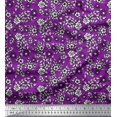 thumbnail image 1 of Soimoi Polyester Crepe Fabric Leaves & Floral Block Print Fabric by Yard 52 Inch Wide, 1 of 3