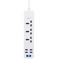 thumbnail image 4 of cpengpj Liquidation Parasurtenseur Barre d'Alimentation, Cordon d'Extension Protection Multiple 3 Prises 4 USB, 4 of 7