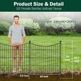 thumbnail image 2 of Panels Decorative Garden Fence with Gate Dog Fence Outdoor for Yard Animal Barrier Fence No Dig Rustproof Metal Garden Edging Fence and Borders Temporary Fenc, 2 of 6