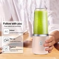 thumbnail image 2 of 400ml 6 Blades Juicer USB Rechargeable Food Travel Mini Home 6 Mixer Travel Pink, 2 of 8