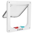 thumbnail image 4 of Porte à Clapet pour Chat, Étanche Transparente Résistante aux Intempéries Durable 4 Modes de Commutation Porte à Clapet pour Animal pour Intérieur et Extérieur pour la Maison Blanc,Brun, 4 of 8