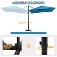 thumbnail image 3 of Outsunny Parasol Suspendu Déporté Carré 8'x8' pour Patio Turquoise, 3 of 9
