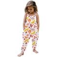 thumbnail image 1 of MIASHUI Girls Jumpsuits Cute Print Sleeveless Rompers Casual Loose Long Pants with Pockets,Yellow,3-4 Years, 1 of 4