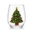 thumbnail image 2 of CQCYD Christmas Glass, 15oz/420ml Cute Christmas Collection Commemorative Drinking Glass, Large Capacity 2D Holiday Glassware for Dining Table Party Decor Christmas Gift for Family Friends, 2 of 6