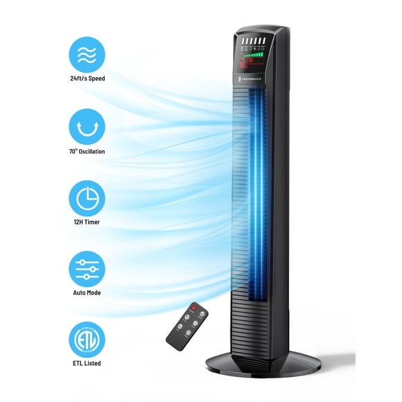TaoTronics Powerful Oscillating Tower Fan with Remote Control and Large LED Display