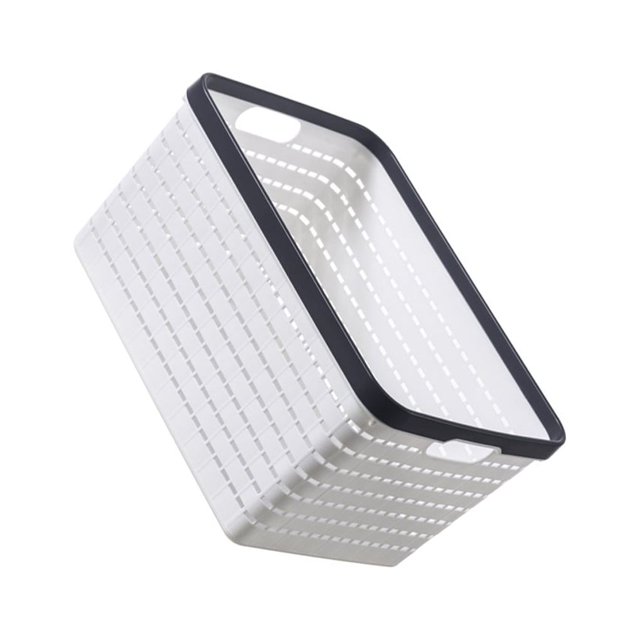 Maytalsory Premium And Nest-able Storage Solution For Desk Storage Basket Widely white m 1Set