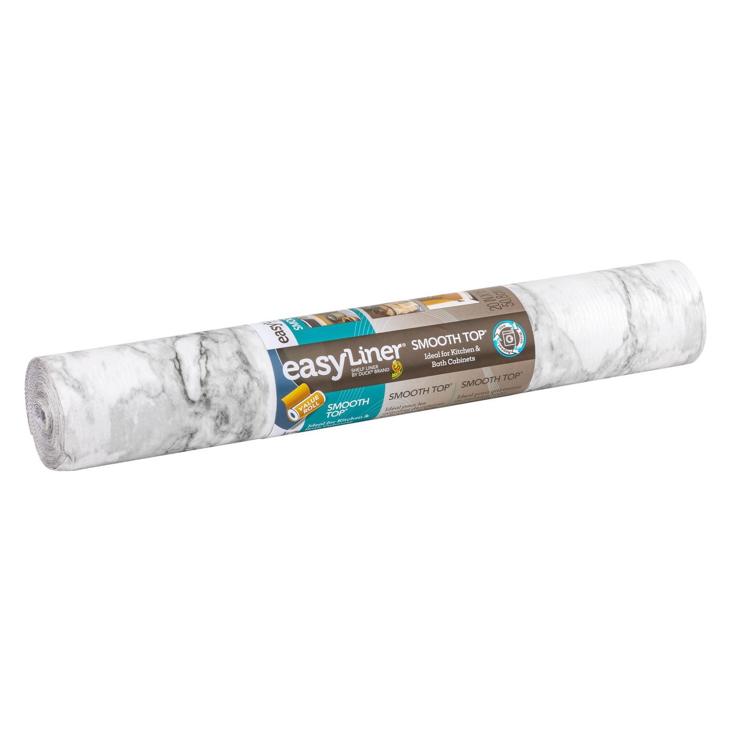 Smooth Top EasyLiner Brand Shelf Liner, Gray Marble, 20 in. x 6 ft.