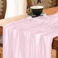 thumbnail image 3 of Boho Gauze Green Wedding Table Runner Fabric Kitchen Dining Holiday Table Decor For Home Party Indoor, 3 of 4