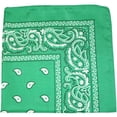 thumbnail image 1 of Cotton X-Large Paisley Printed Bandana (Green), 1 of 2