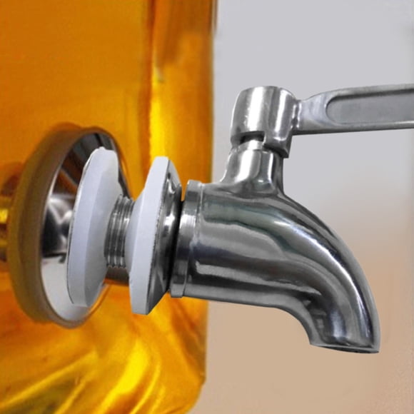 Robinet de Distributeur de Boissons Style Poussoir en Acier Inoxydable Poli Remplacement pour Systèmes de Distribution d'Eau Jus