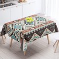 thumbnail image 1 of Aztec Tablecloth Ethnic Tribal Geometric Design Vintage Style Table Cloth Boho Chic Washble Table Cover for Dinning Kitchen Farmhouse Party Decoration 60"x120", 1 of 5