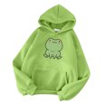 thumbnail image 1 of Penkiiy Chandails à Capuchon pour Femmes Mode Manches Longues Imprimé Mignon Blouse Verte Y2K Vêtements, 1 of 3