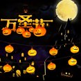 thumbnail image 3 of Yeacher 20FT 40LEDs Halloween String Lights Smiley Pumpkin Shaped Decorative Hanging Lights Waterproof LED Pumpkin Lights Battery Operated 2 Modes Pumpkin Spooky Lights, 3 of 8