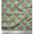 thumbnail image 1 of Soimoi Rayon Fabric Bird & Heart Print Fabric by The Yard 56 Inch Wide, 1 of 3