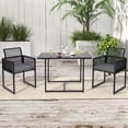thumbnail image 1 of Costway 3PCS Patio PE Wicker Furniture Set Cushioned Chairs with Folding Backrest Backyard, 1 of 10