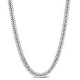 thumbnail image 1 of Miabella Sterling Silver Double Fancy Curb Link Necklace, 1 of 5