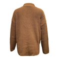 thumbnail image 5 of Cathalem Chandail Cœur pour Femmes Haut Tricoté Décontracté Col Rond Manches Longues Pulls, Marron TTG, 5 of 5