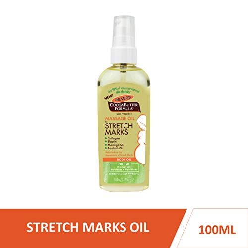 Palmer's Cocoa Butter Formula Massage Oil for Stretch Marks and Pregnancy Skincare, 3.4 Ounces