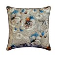 thumbnail image 1 of Toss Pillow Covers, Decorative Silver 12"x12" (30x30 cm) Throw Pillow Covers, Satin Floral & Quilted Throw Pillows For Couch, Nature & Floral Pattern Contemporary - Humming Floral, 1 of 3