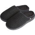 thumbnail image 2 of Pupeez Roxoni Boys Slippers, Slipper with Memory Foam Suede Moccasin Black, 2 of 6