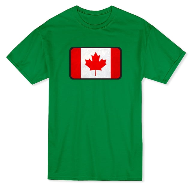 Canada Flag Box Stamp Men's T-shirt