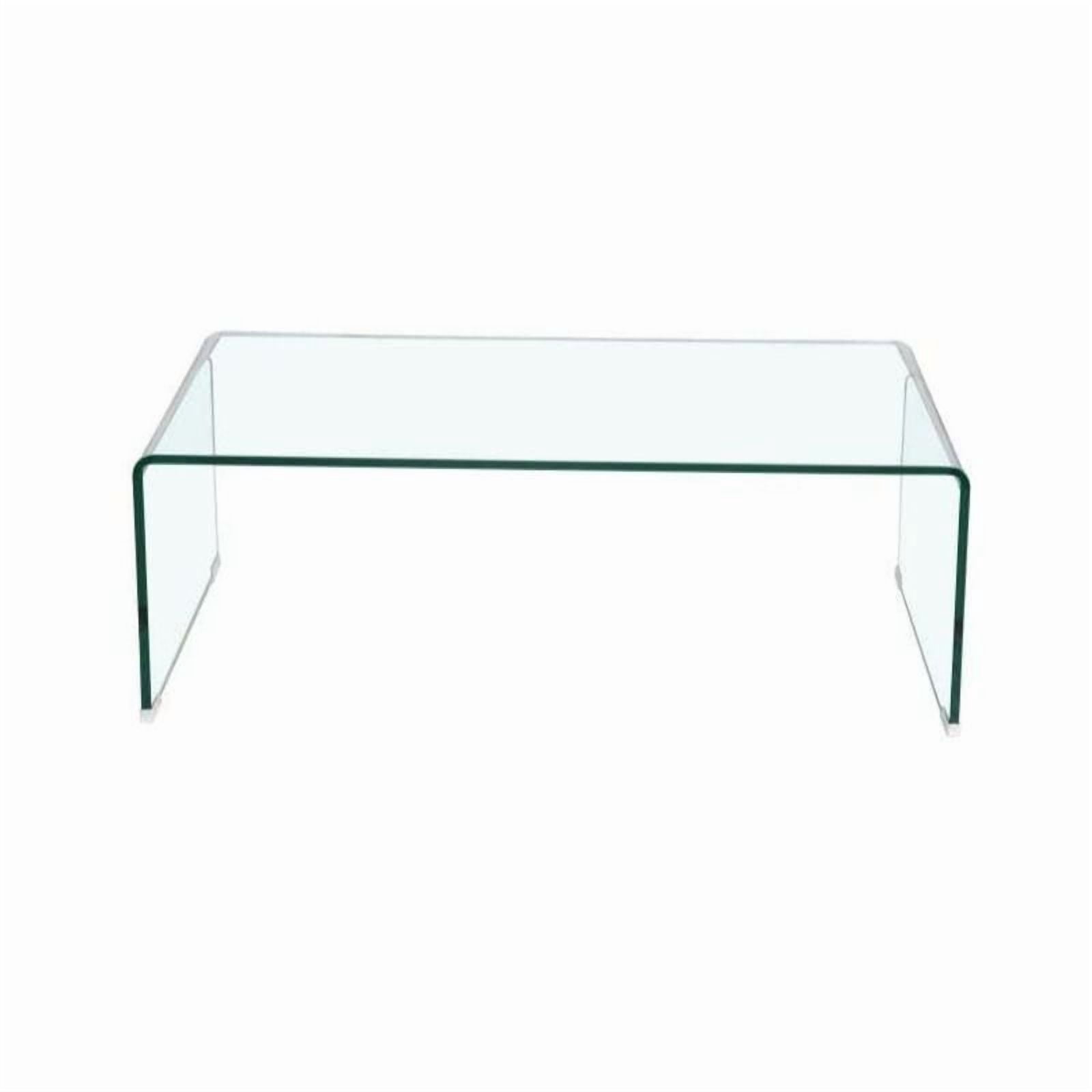Grande table basse en verre cascade – Design élégant en verre trempé monobloc