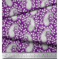 thumbnail image 2 of Soimoi Rayon Fabric Floral & Paisley Block Print Sewing Fabric Yard 56 Inch Wide, 2 of 3