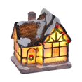 thumbnail image 3 of Christmas Scene Lighted House Village Miniature Resin Figurine Desk Decorations Style D, 3 of 9