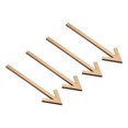 thumbnail image 1 of Unique Bargains 6.3' Self Stick Arrow Sign, 4 Pack Acrylic Directional Sign Sticker Self-Adhesive Gold, 1 of 6